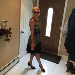 Black and Gold Cocktail Dress